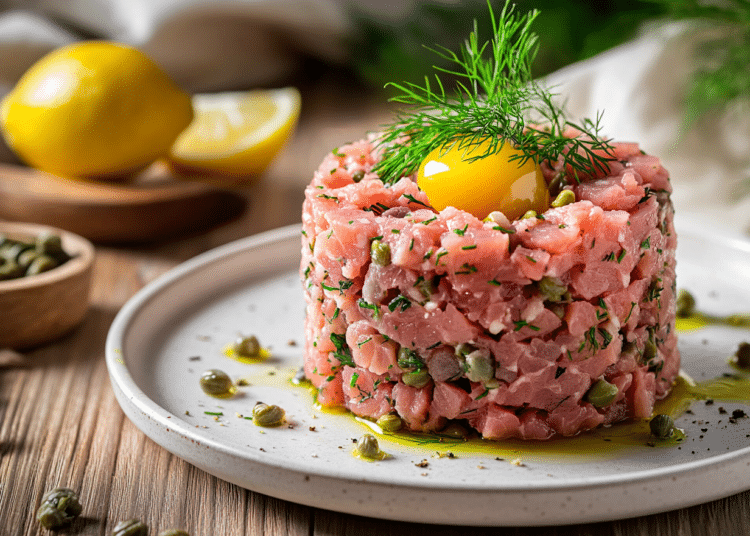 Minced Beef And Smoked Salmon Tartare