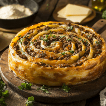 Beef Mince And Cheese Chimney Cake