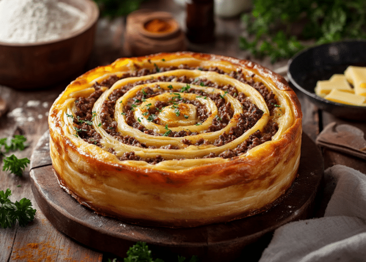 Beef Mince And Cheese Chimney Cake