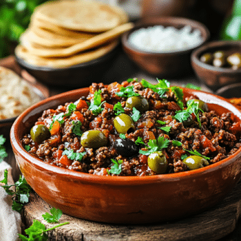 Latin American Beef Picadillo With Sweet And Savory Twist 2 Beef Mince Picadillo With Olives And Raisins2