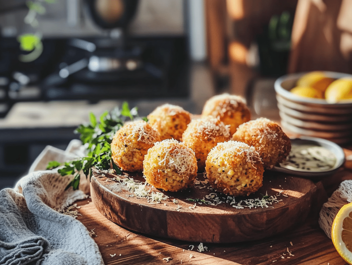 Minced Chicken And Lemon Risotto Balls