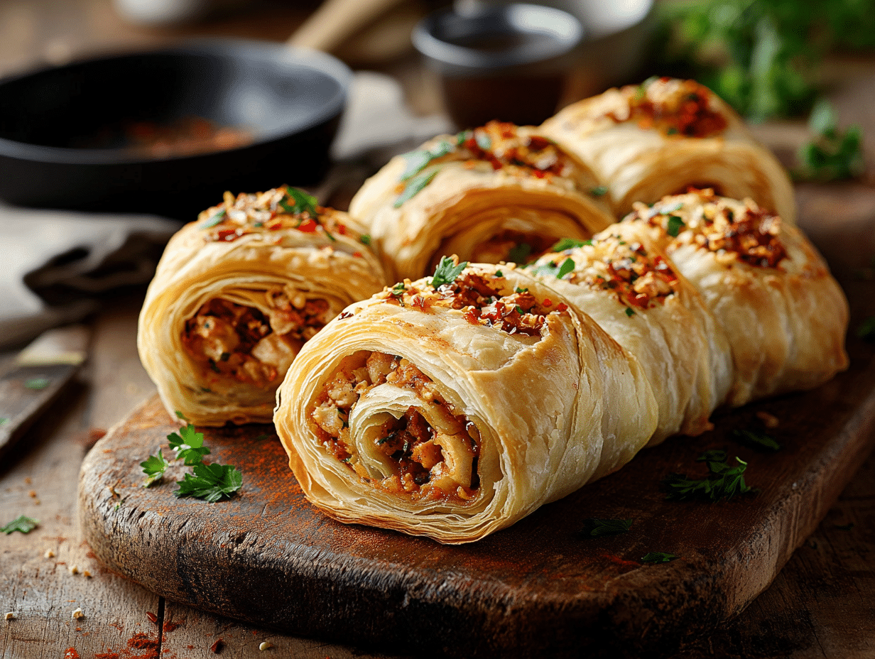 Spicy Asian Chicken Scrolls With Bold Flavor Punch
