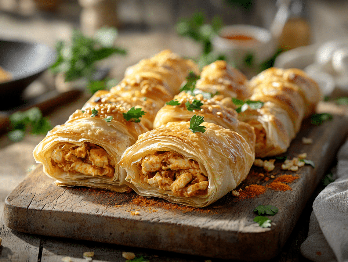 Spicy Asian Chicken Scrolls With Bold Flavor Punch 1 Minced Chicken And Chilli Scrolls