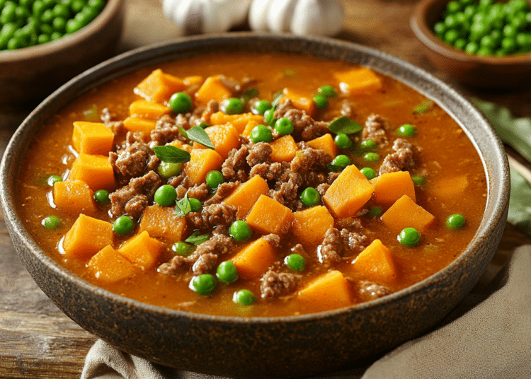 Minced Beef And Sweet Potato Puchero Soup