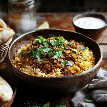 Beef Mince And Rice Biryani
