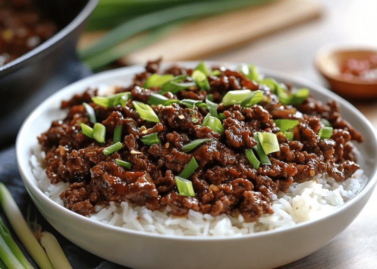 Mongolian Beef Mince Stir Fry
