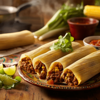 Spiced Beef And Sweetcorn Tamales: A Mexican Feast 2 Spiced Beef Mince And Sweetcorn Tamales