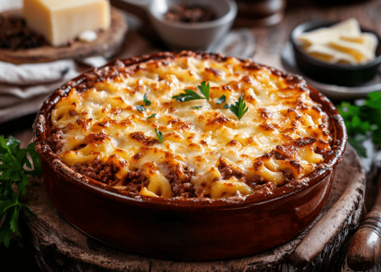 German Beef Mince And Spaetzle Bake