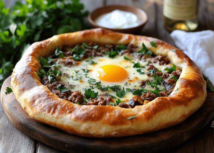 Minced Lamb And Eggplant Khachapuri