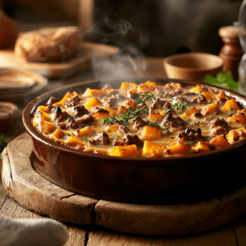 Hangi-Inspired Minced Pork And Veggie Bake