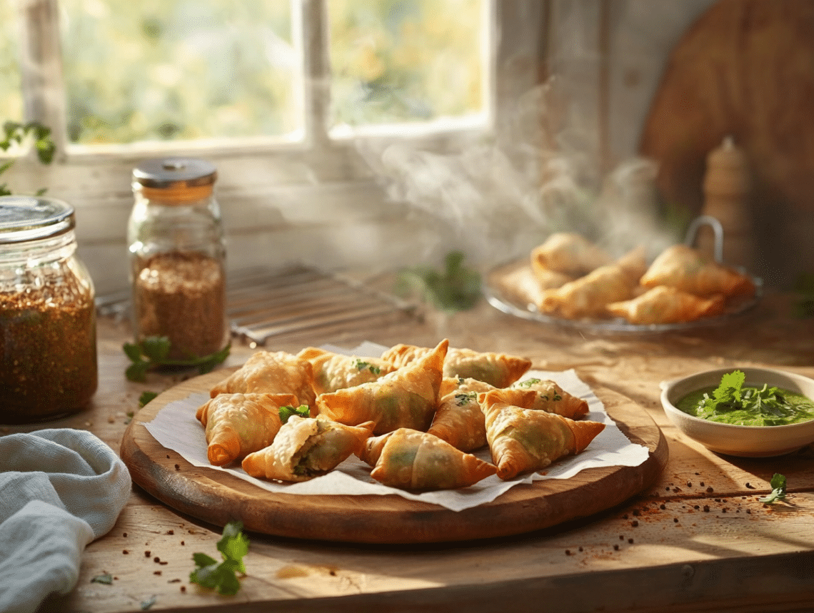 Spiced Minced Lamb Samosas