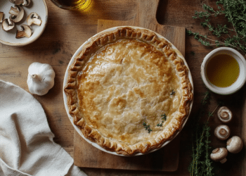 Minced Chicken And Mushroom Pie