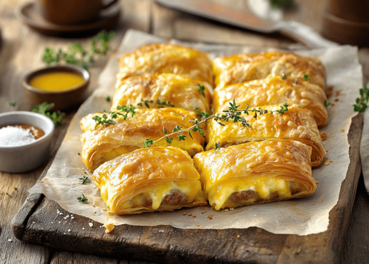 Cheesy Welsh Rarebit Sausage Rolls With British Flair 1 Welsh Rarebit Sausage Rolls