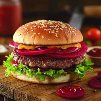 Aussie Style Beef Mince Burger With Beetroot