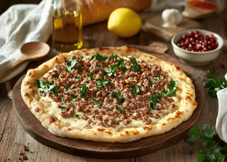 Pork Mince And Tahini Flatbread