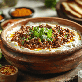 Spiced Beef And Mint Labneh Dip A Middle Eastern Delight 2 Beef Mince And Mint Labneh Dip