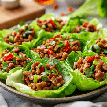 Asian Pork Lettuce Cups