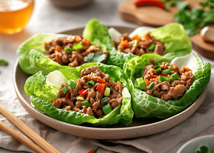 Asian Pork Lettuce Cups