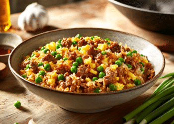 Beef Mince And Egg Fried Rice