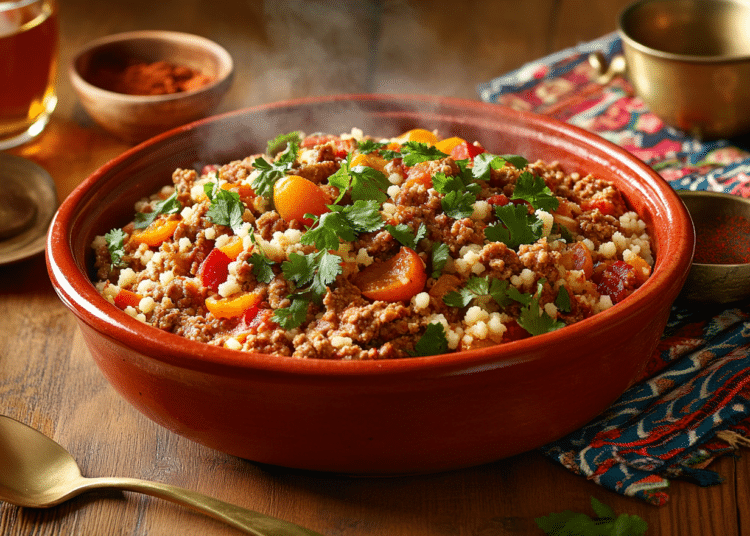 Spiced Moroccan Lamb Tagine With Fragrant Couscous 1 Minced Lamb And Couscous Tagine