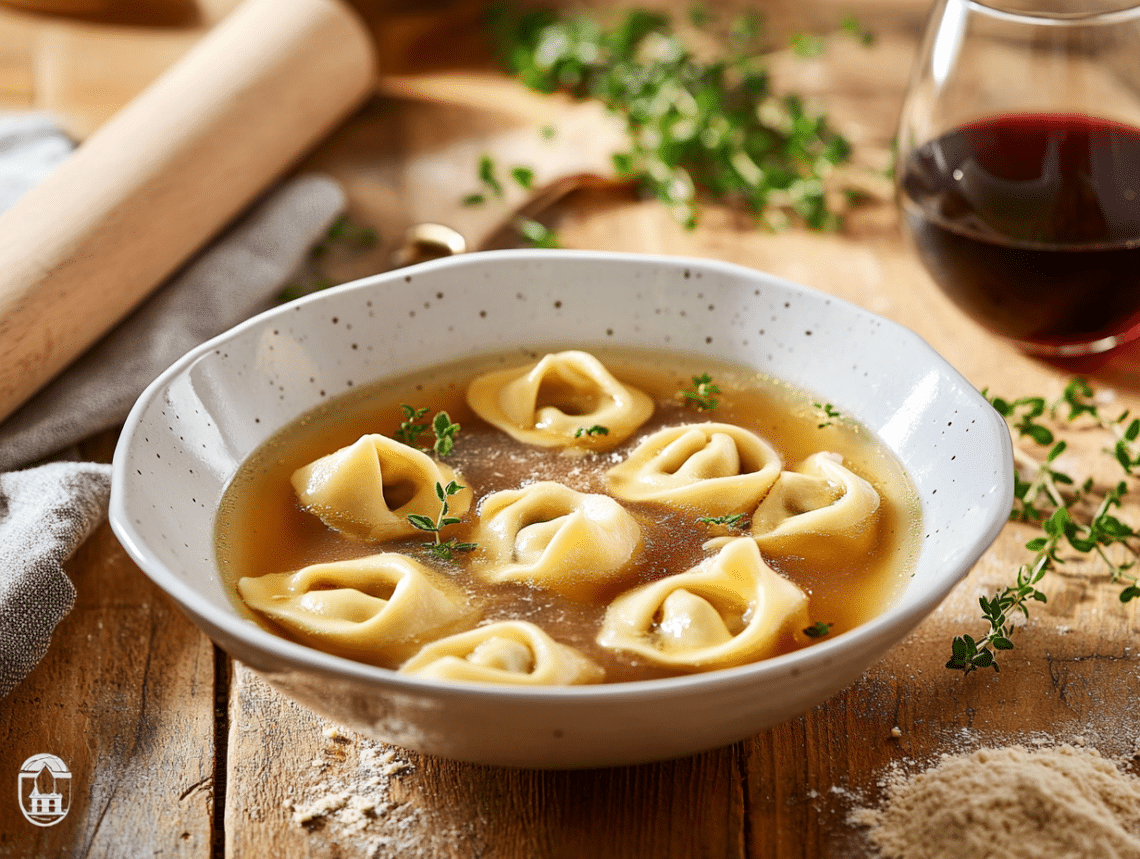 Delicate Rabbit Tortellini Dancing In Warm Italian Broth 1 Rabbit Mince Tortellini In Brodo