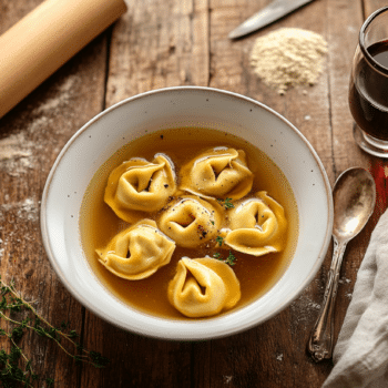 Delicate Rabbit Tortellini Dancing In Warm Italian Broth 2 Rabbit Mince Tortellini In Brodo