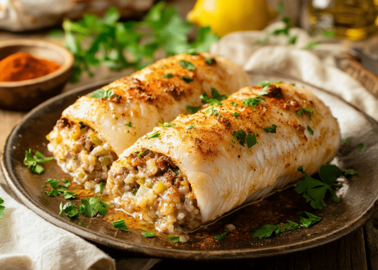 Minced Beef And Rice Cancato (Stuffed Fish)
