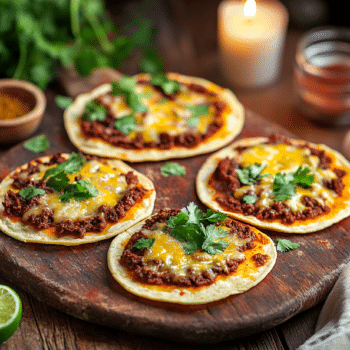 Spicy Beef Mince Tortilla Pizza