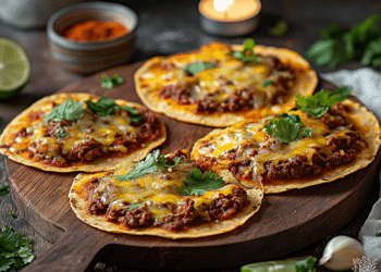 Spicy Beef Mince Tortilla Pizza