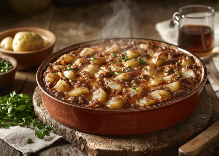 Rustic Beef Casserole With Sherry And Potatoes 1 Beef Mince And Sherry Casserole