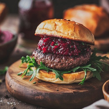 Wild Venison Burgers With Zesty Beetroot Relish Delight 2 Venison Mince Burgers With Beetroot Relish