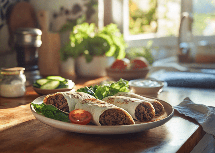 Lebanese Beef Mince Kibbeh Wraps
