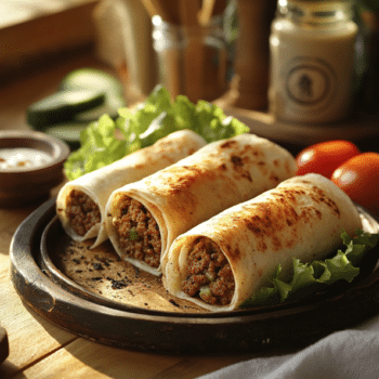 Lebanese Beef Mince Kibbeh Wraps