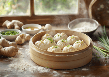 Minced Lamb And Ginger Baozi (Steamed Buns)