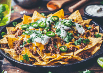 Beef Mince Nachos With Chipotle Aioli