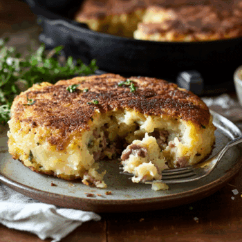 Savory Pork And Potato Cakes: A British Comfort Delight 2 Minced Pork Bubble And Squeak Cakes
