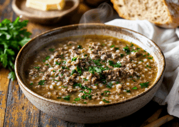 Beef Mince And Barley Broth