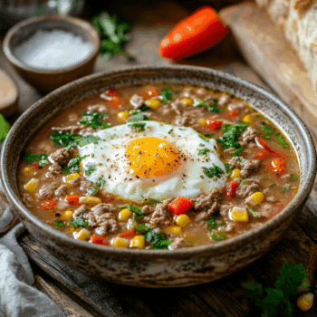 Hearty Paraguayan Minced Beef And Egg Soup 2 Minced Beef And Egg Pira Caldo Soup