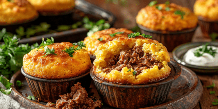 Southern Comfort Mini Beef And Cornbread Casseroles 9 Mini Beef Mince Cornbread Casseroles