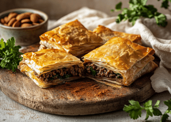 Lamb Mince And Spinach Pastilla