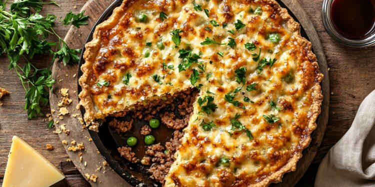 Minced Beef And Stilton Crumble Pie
