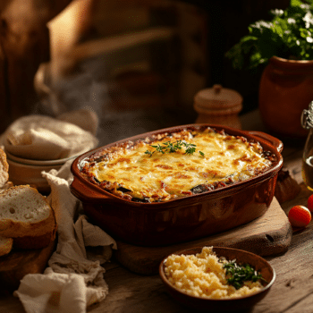 Lamb Mince Moussaka With Cheddar