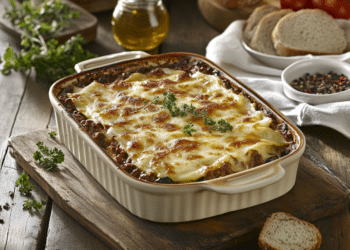 Lamb Mince Moussaka With Cheddar