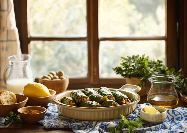 Lamb Mince Stuffed Grape Leaves