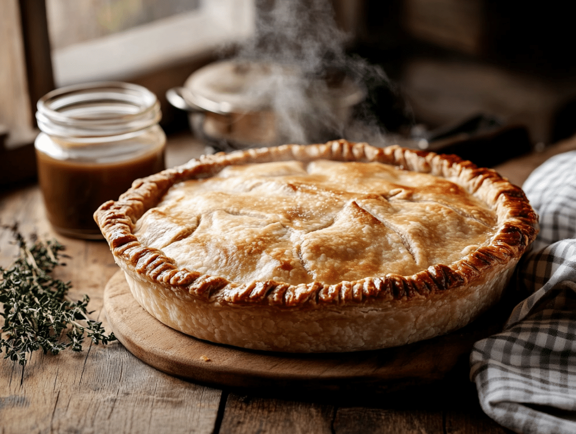 Traditional Minced Beef Gravy Pie