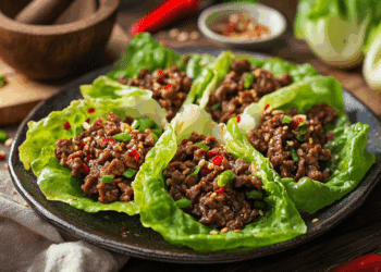 Szechuan Beef Mince Lettuce Wraps