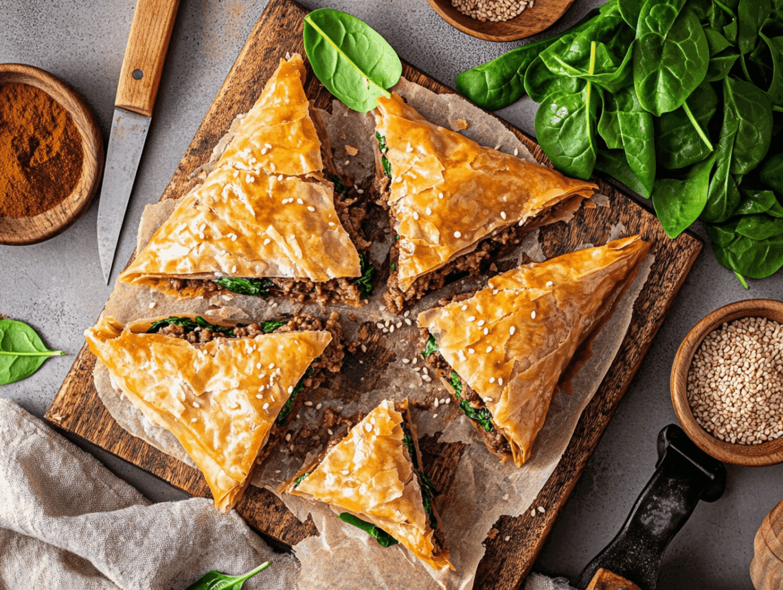 Minced Lamb And Spinach Börek
