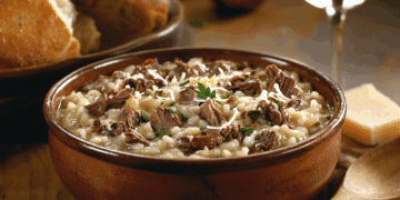 Minced Venison And Porcini Risotto