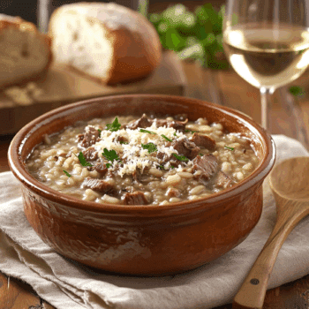 Minced Venison And Porcini Risotto