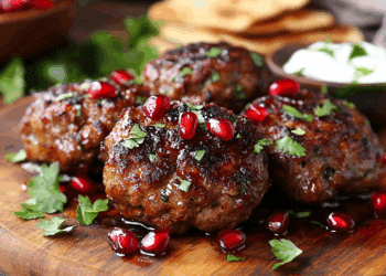 Minced Lamb Kofta With Pomegranate Sauce